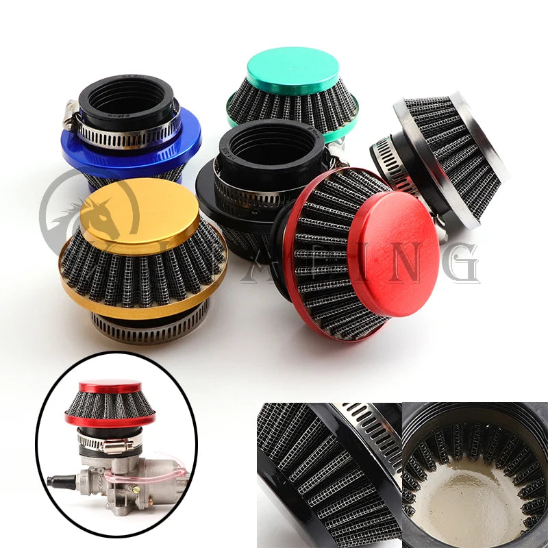 35mm 38mm 42mm 44mm Air Filter Intake Mushroom Head Air Cleaner For Gas Motorized Bicycle Push Mini Moto Pocket Bike ATV Quad