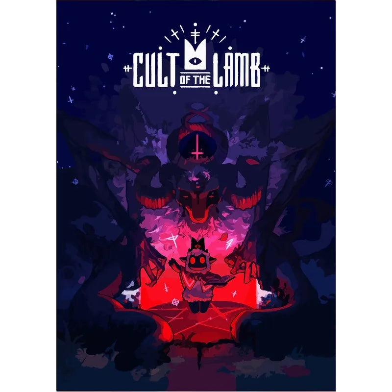 Classic Video Game Cult of The Lamb Anime Adventure Posters Print Canvas Painting Modern Wall Art Kids Bedroom Home Decor Gift