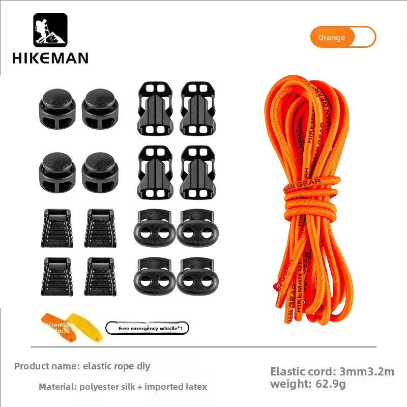 18 parts DIY Adjustable Backpack Buckle Elastic Expansion Strap for Outdoor Hiking Camping External Hanging Fastener