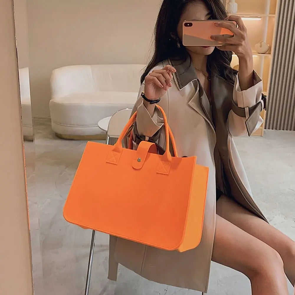 New Felt Felt Shoulder Bag Toy Sundries Large Capacity Messenger Bag Storage Organizer Crossbody Handbag Women