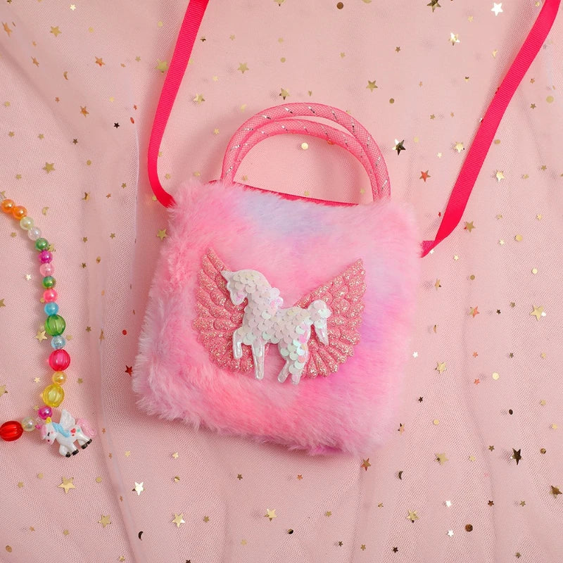 Cartoon cute single-shoulder bag, small crossbody bag, kindergarten girls' small tote, coin purse