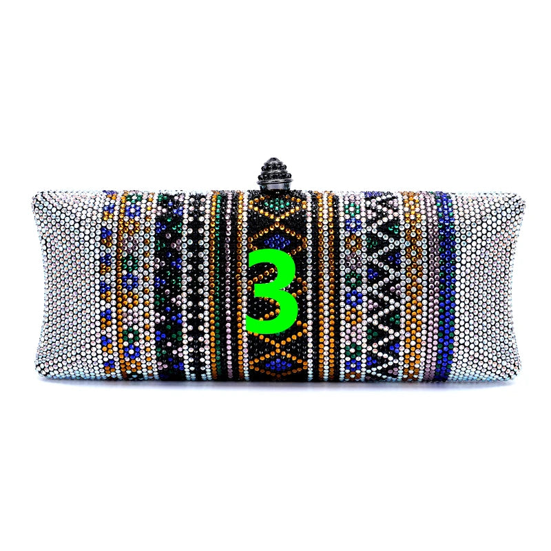 Women's Sparkling Rhinestone Dragonfly Evening Clutch Bag Glamorous Beaded Design for Parties & Events Can Be Matched with Shoe