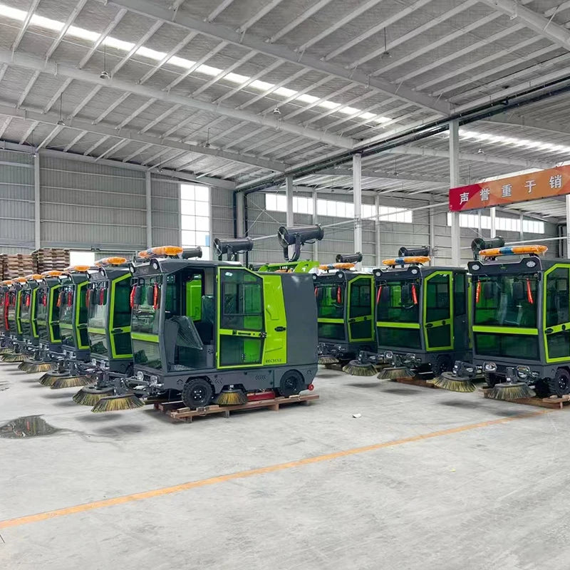 Electric Car Sweeper Battery Powered Floor Sweeper Machine Factory Workshop City Street Road Cleaning Truck