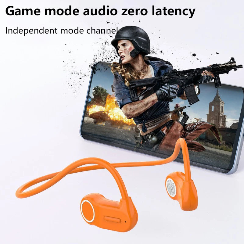 2026 New Bluetooth Earphone Neck Mounted Wireless Headset Sports Wireless HiFi Stereo Music Headset Smooth Sound Conduction