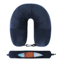 Fillable U-Shaped Travel Neck Pillow with Velvet Cover & Storage Bag - Comfortable for Airplane, Car, Office, Portable Design