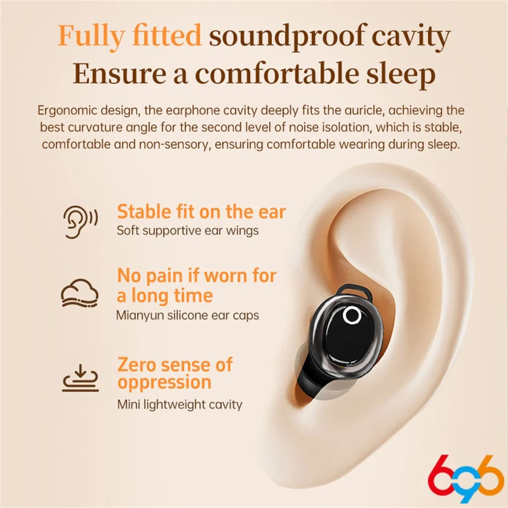 AI Translator Earphones HD Screen Blue Tooth TWS Sports Wireless Headphone Earbud In-Ear Noise Reduction Mic Mini Sleep Earphone