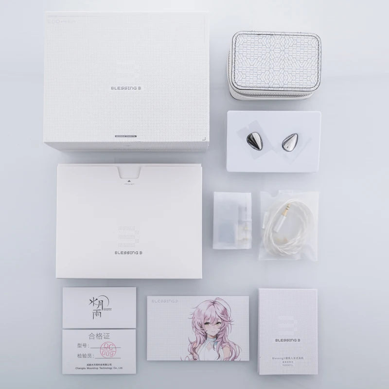 MoonDrop Blessing 3 2DD+4BA Earphones Hybrid In-ear Monitors 0.78-2pin Blessing3 Earbuds with Interchangeable Cable