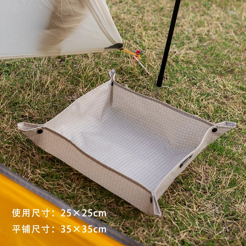 Ultra Light Storage Tray for Outdoor Camping Hiking Folding Storage Basket UHMWPE Camp Equipment Gear 24g