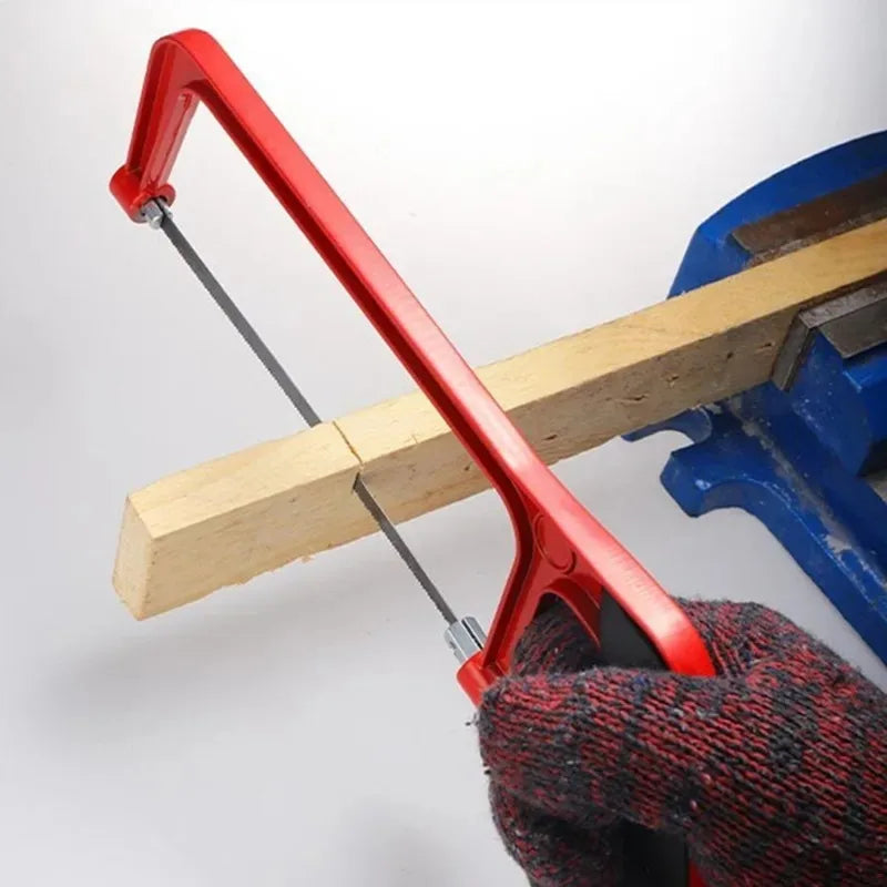 4 in 1 All-Purpose Mini Hand Saw Set, Includes Frame & 4 Blades for Cutting Wood, Metal Pipes, PVC & DIY Home Projects
