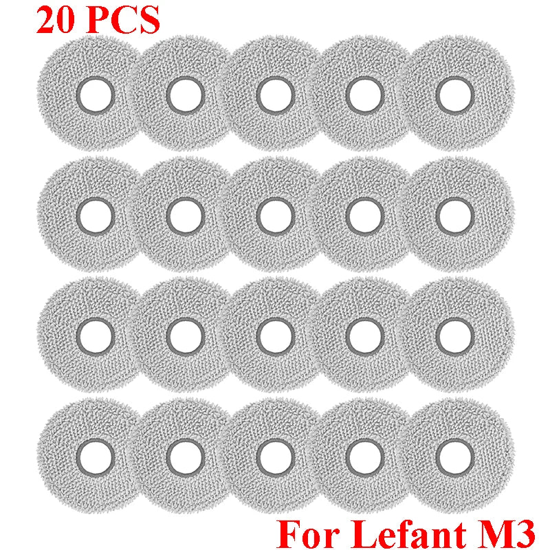 Accessories For ( Lefant M3 / M3 MAX / M3L ) HEPA Filters Robot Vacuum Cleaner Main Side Brush Mop Cloth Pads Dust Bags
