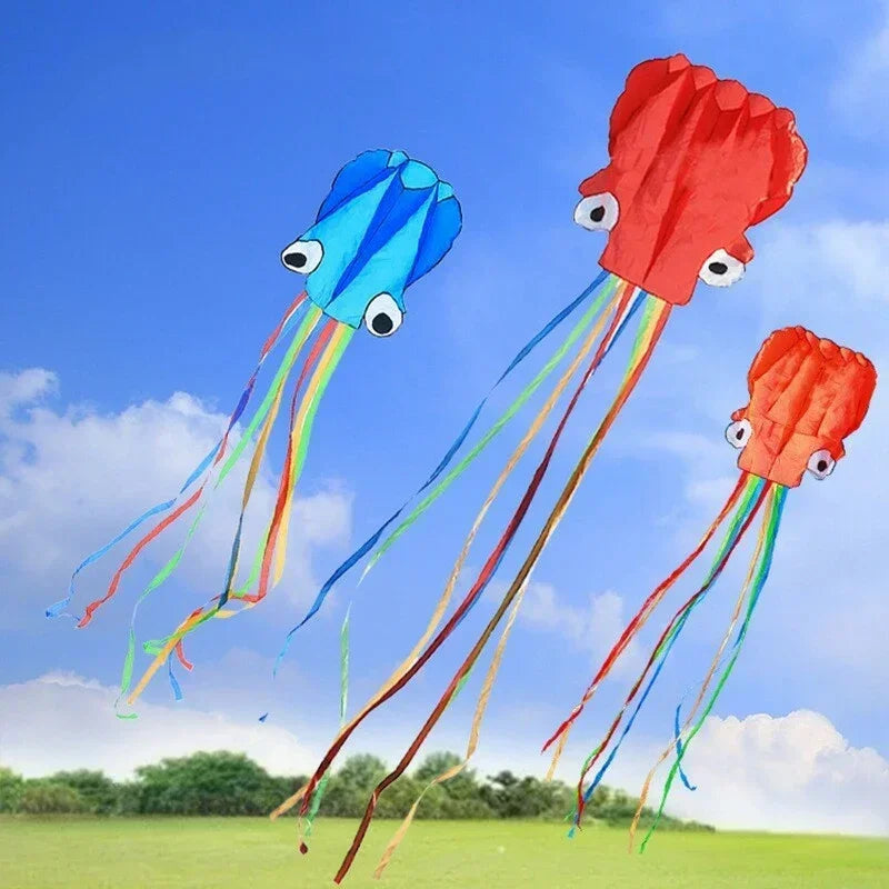 Octopus Kites Flying Toys for Children Kites Line Professional Winds Kites Factory Adults Kids Kite Kitesurf Toys Random Colors