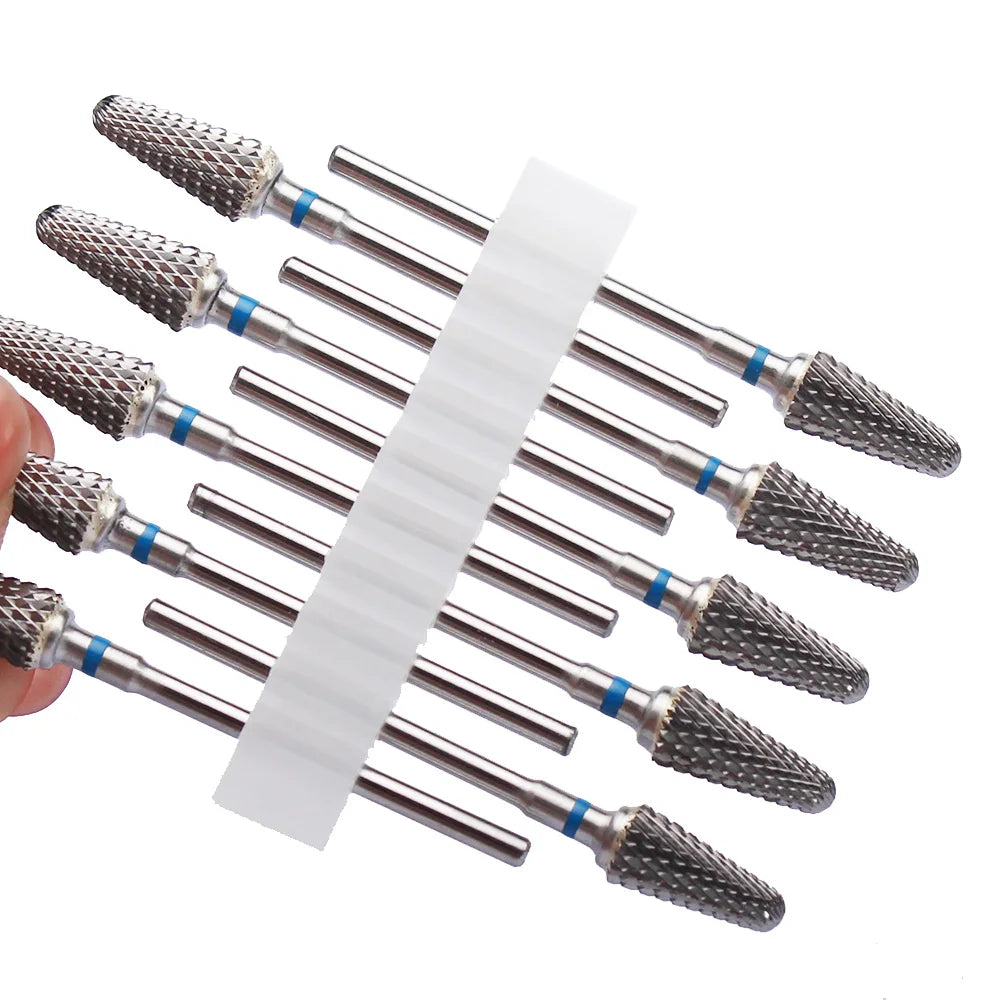 10pc Carbide Manicure Drills Nail Drill Bits Set Milling Cutters Kits Gel Polish Remover Files Electric Burr Tools Accesstries