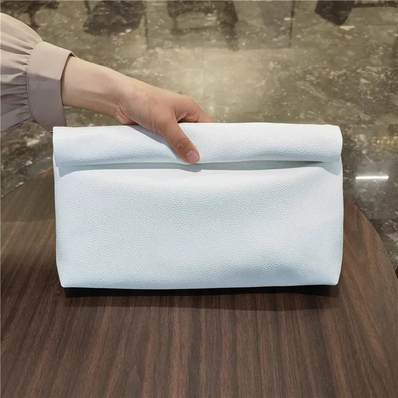 Personality lazy casual Women Clutches soft PU leather Lady evening bags Trend party girl Envelope Bag Phone Laptop Bags