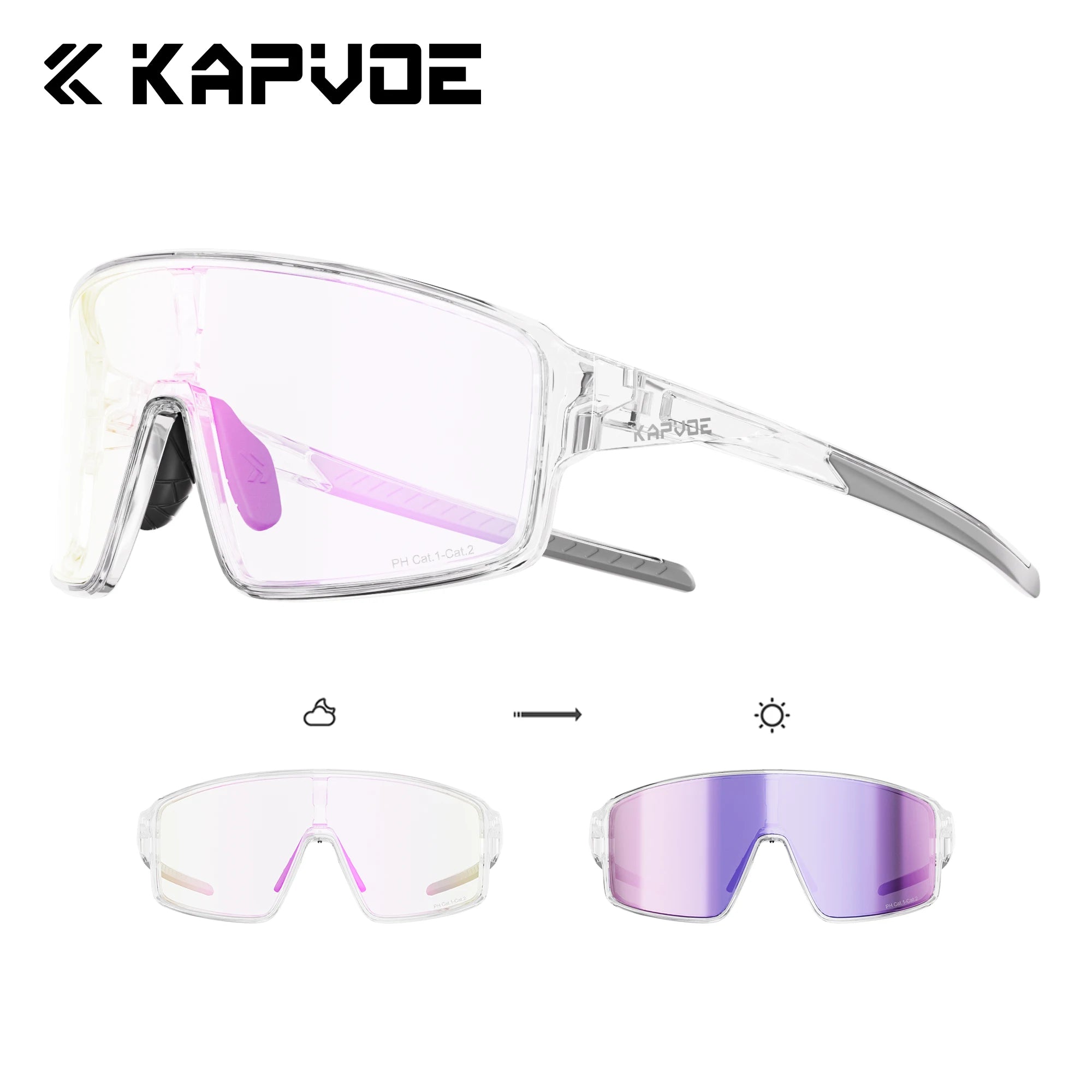 KAPVOE New Hiking Eyewear Cycling Sunglasses Men UV400 Sports MTB Outdoor Goggles Bicycle UV400 Women Running Windproof Glasses