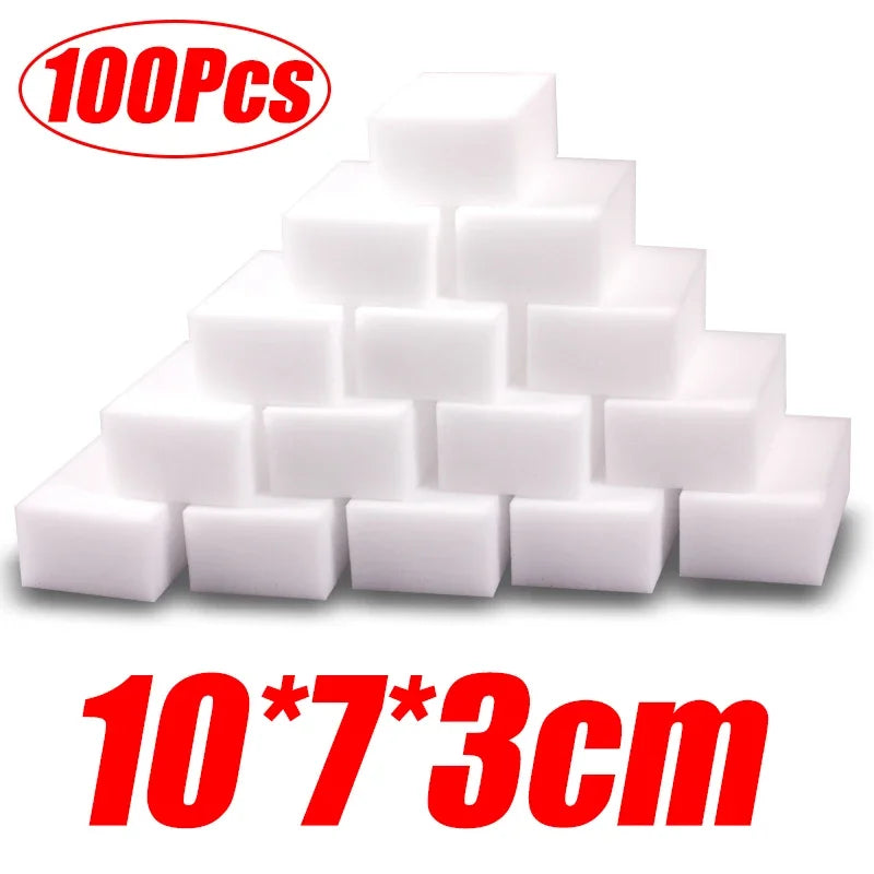 50/100Pcs Melamine Sponge Magic Sponge Eraser Melamine Cleaner for Car 10x7x3cm Auto Detailing Nano Cleaning Sponges Car Wash