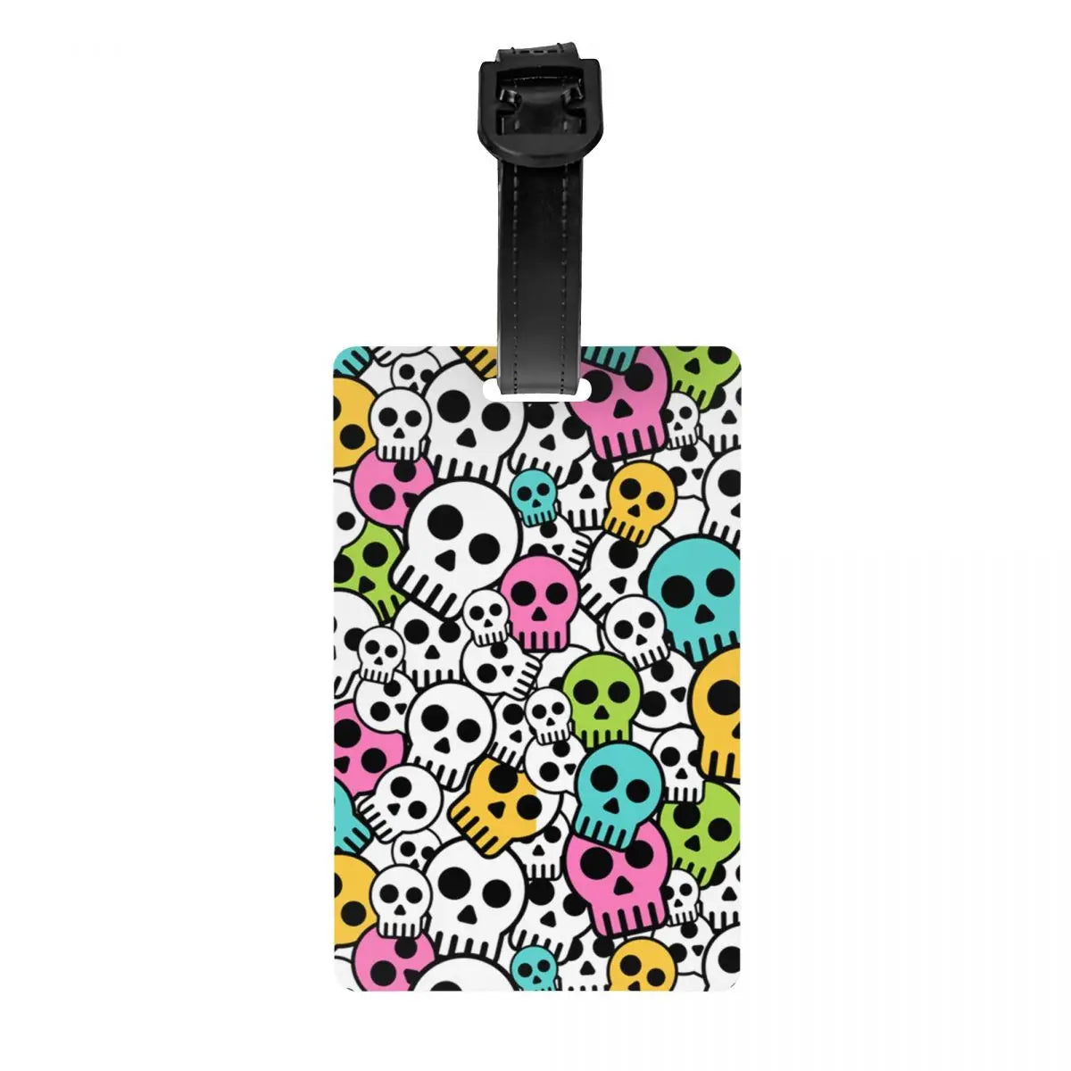 Custom Evil Hands Skull Luggage Tag Privacy Protection Halloween Gothic Skeleton Baggage Tags Travel Bag Labels Suitcase