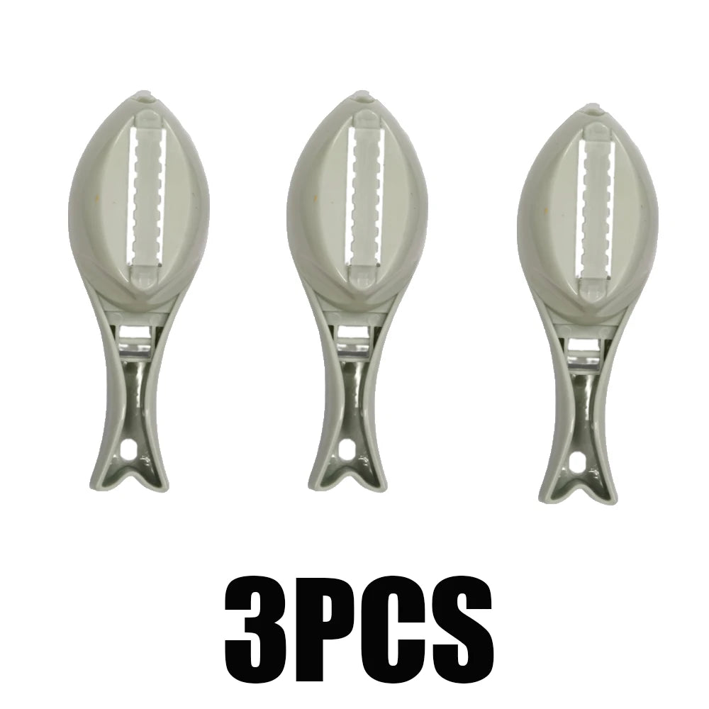 1/2/3pcs Fish Skin Brush Scraping Kitchen Fish Scale Cleaner Fast Remove Fish Knife Cleaning Peeler Scaler Scraper Kitchen Tool