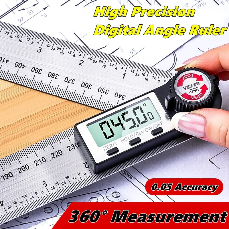200/300/500mm Digital Angle Ruler Detector Scale Suitable for Woodworking Measurement Tools High Accuracy Mutifunction Tools