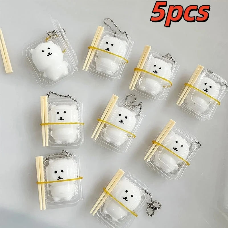 Lunch Box Squishy JOKE Bear Kawaii Squishy Toys Bag Cute KEY Pendant Pinching Squeezeing Decompression Toy Party Birthday Gifts