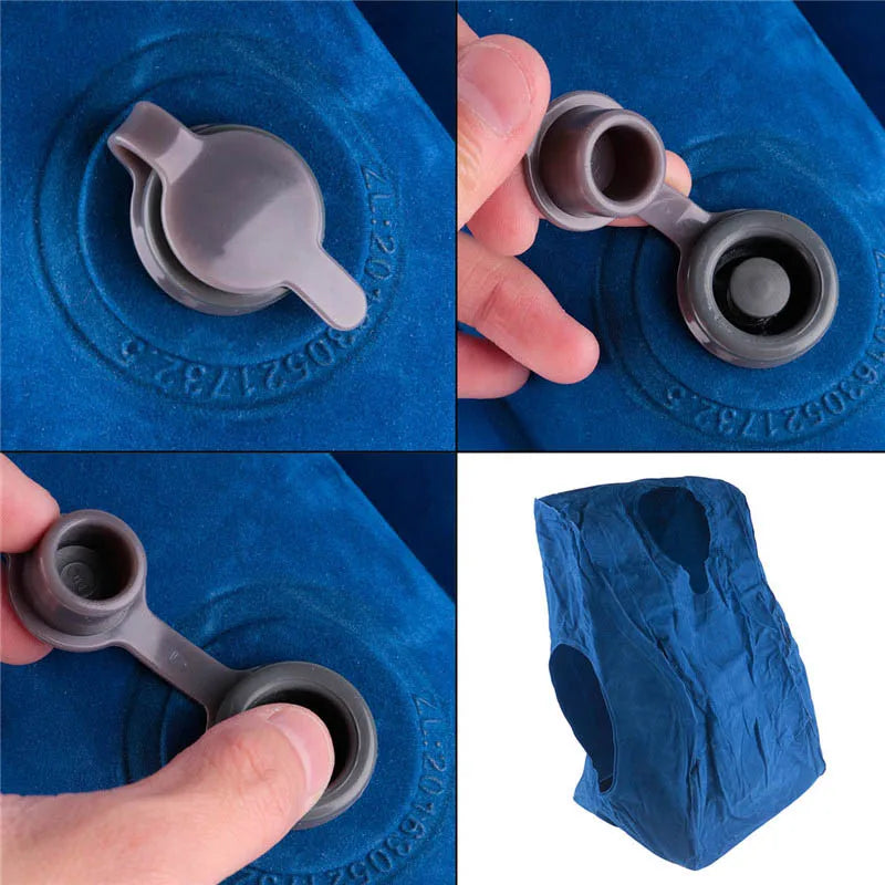 Inflatable Travel Pillow, Airplane Neck Pillow for Sleeping, Supports Head and Chin for Airplanes,Trains,Cars and Office Napping