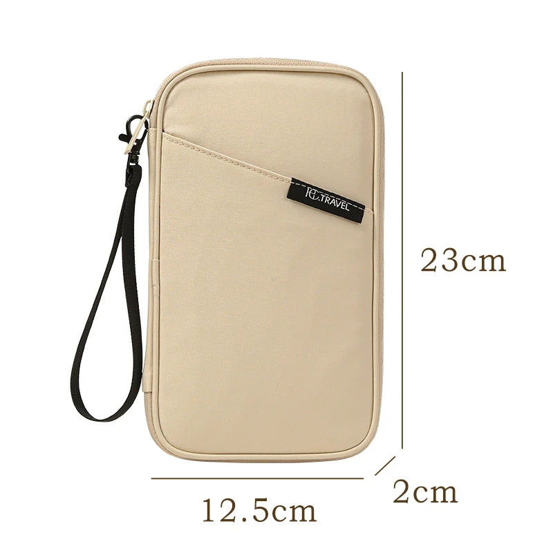 Family RFID Blocking Passport Holder Wallet Storage Bag- Travel Document Organizer with Credit Card Case Essential Travel Bag