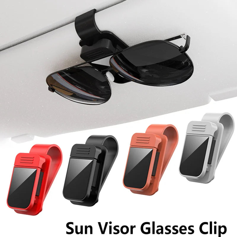 1pc Multifunctional Car Sun Visor Glasses Clip Ticket Holder Sunglasses Storage Organizer Bill Card Receipt Clamp Universal
