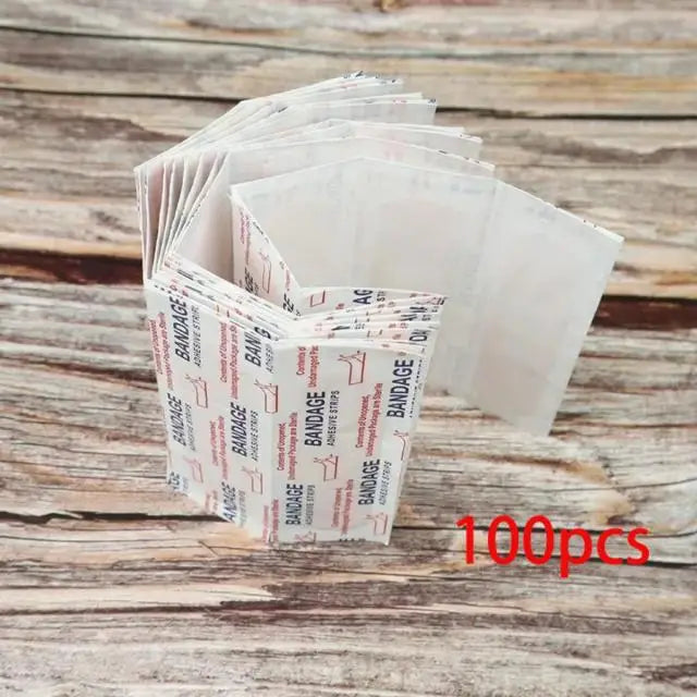 50-100pcs Band-Aids Waterproof Breathable Cushion Adhesive Plaster Wound Hemostasis Sticker Band First Aid Bandage Medical Gauze