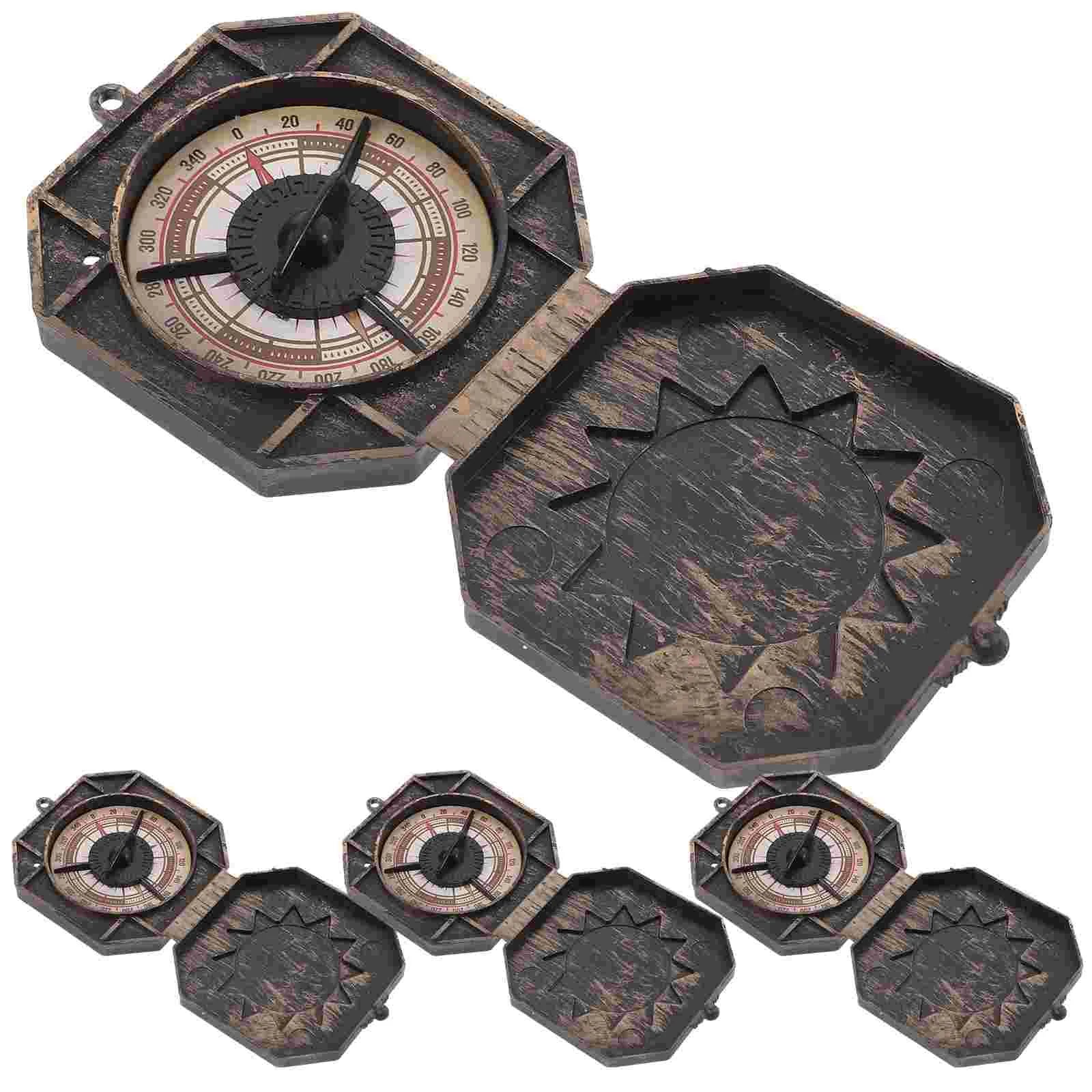 Gold Unique Toy Compass Pirate Gift Decor Navigation Instrument Halloween Christmas Camping Hiking ienteering Tool