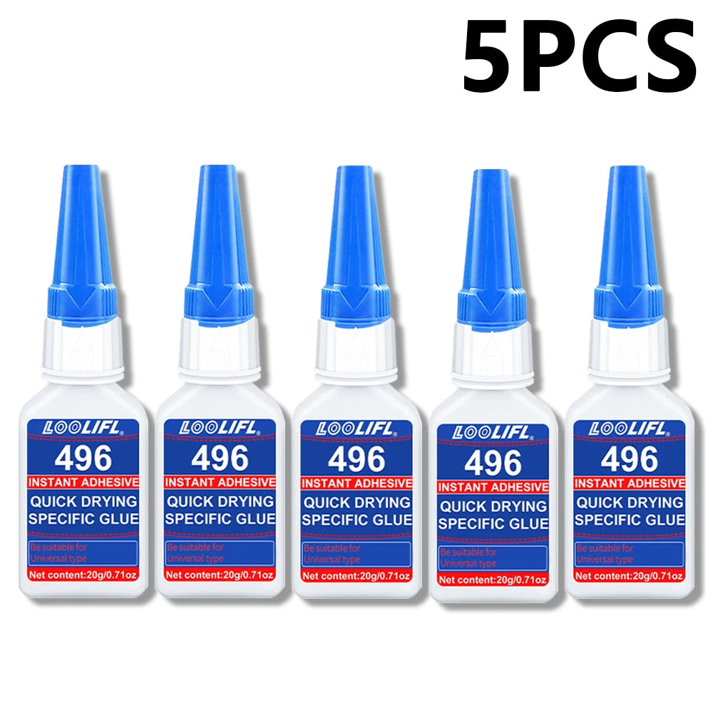 496 Universal Instant Adhesive, Fast Drying Strong Bond Glue for Household & Industrial Repairs, 20g Multi-Material Super Glue