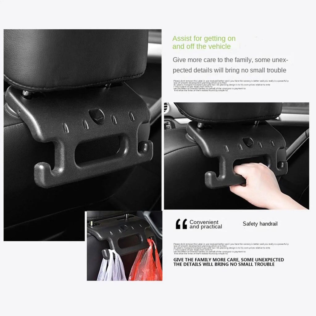 Heavy Duty Car Bag Hooks,Sturdy Storage Accessory,Easy Installation For Handbags Grocery Bags Bottles RV And Various Vehicles