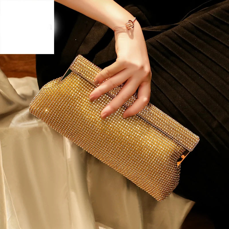 XMESSUN Women New Diamond Evening Clutch Bag Fashion Brand Ladies Wedding Party Pouch Wallet Chain Shoulder Crossbody Clip Bag