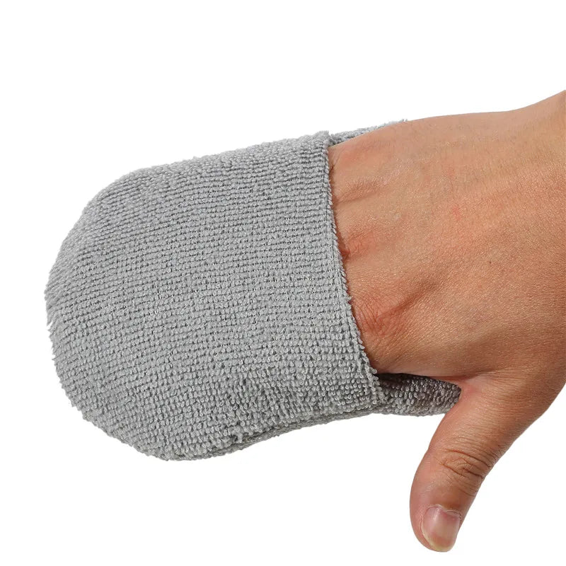 2/6pcs Car Polishing Wax Sponge Soft Microfiber Car Wax Applicator Mitts Foam Applicator Pad for Car Detailing Care Tool