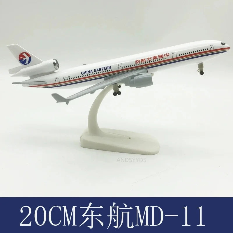 MD-11 Series Scale Aircraft 20cm South Korea MD11 UPS KLM Airways Metal Alloy Model Boys Toys Display Collection Aviation