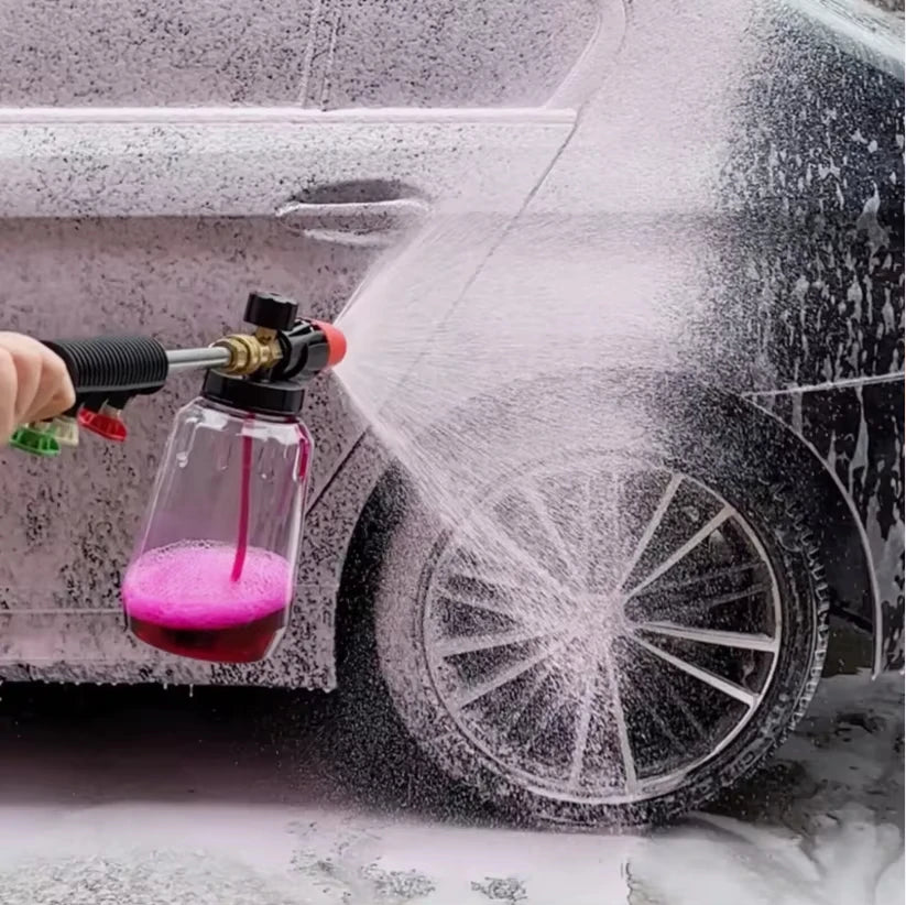Foam Cannon Gun Car Wash Soap Lance Sprayer High Pressure Washer Bottle Large-mouth Nozzle Pot Car Wash Machinewith Handheld