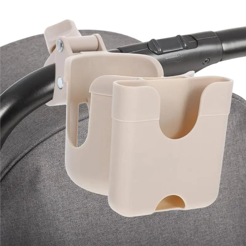 A63T-Stroller Cup Holder With Phone Mount Easy Installation Bottle Organizer Rack Fits Wheelchairs Scooters Kayaks