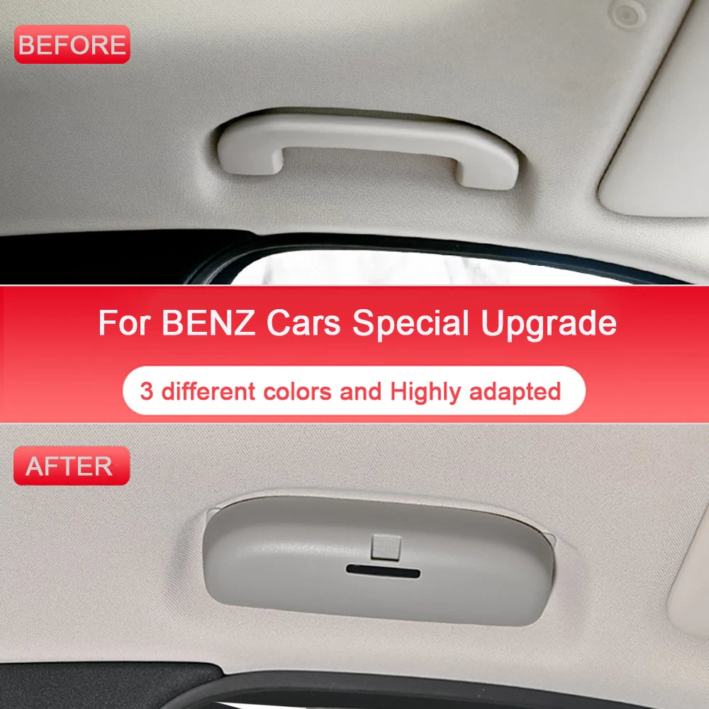 Car Sun Glasses Holder Case for Mercedes Benz W212 C180 E63 C300 E250 C E CLASS GLK GLC GLE AMG X204 W205 W203 Accessories
