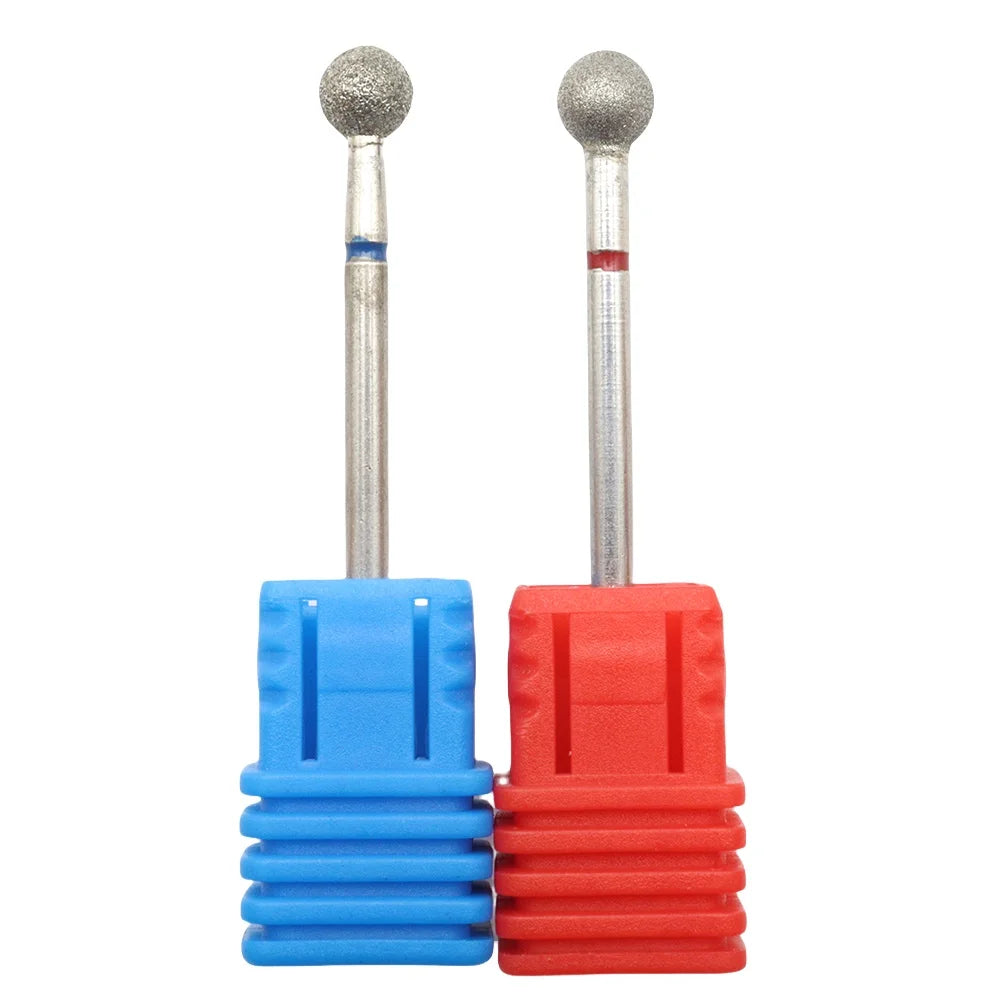 2pcs Nail Drill Bits, Best Diamond Burrs Grinding Bits For Gel Nail Polish Manicure Nails Art Tool Carving Polishing