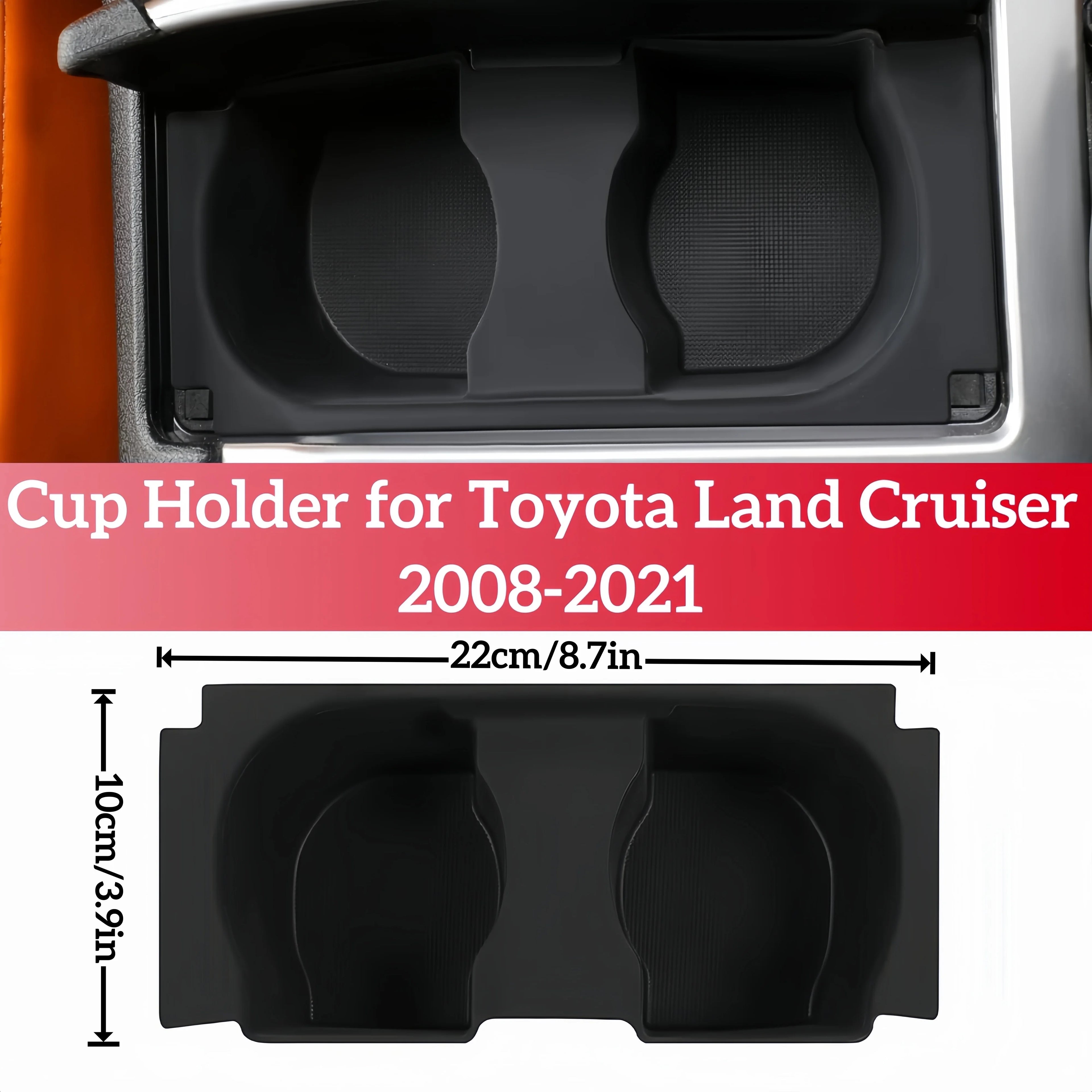 Silicone Cup Holder for Toyota Land Cruiser 200 2008-2021 Vehicle Specific Fit Car Accessory