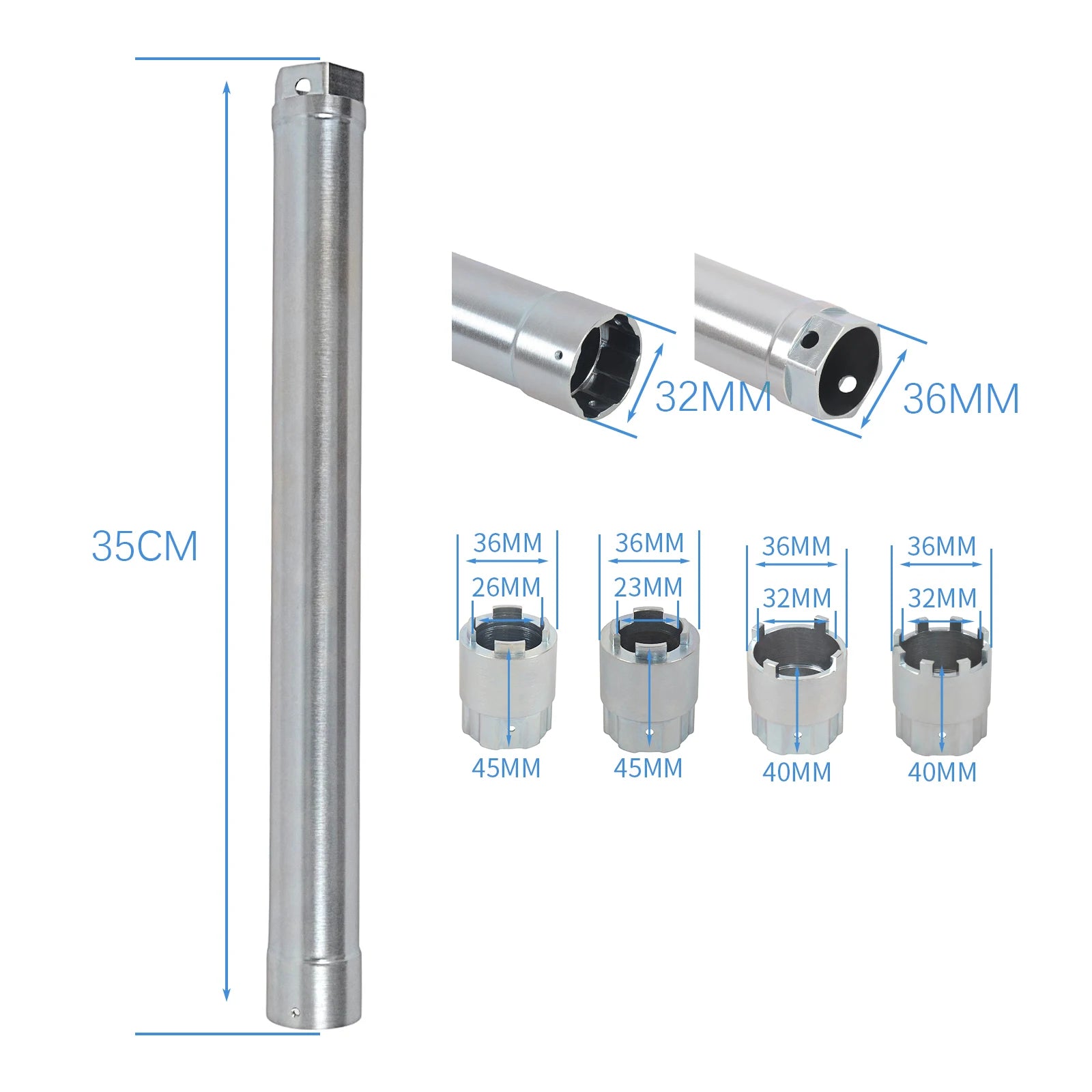 4 Adapters Fork Damping Rod Holding Tool Motorcycle Disassembly Tools For Profession Shock Absorber Core Inner Barrel