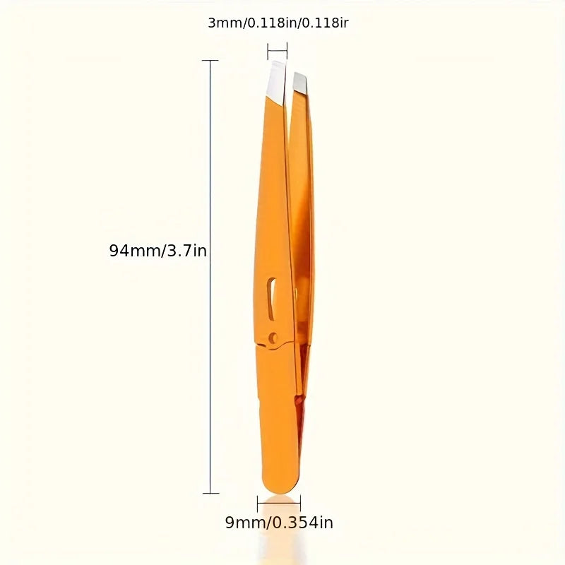 Precision Eyebrow Tweezers Durable Stainless Steel Non-Slip Grip for Facial Hair Removal Perfect for Everyday Beauty Routine