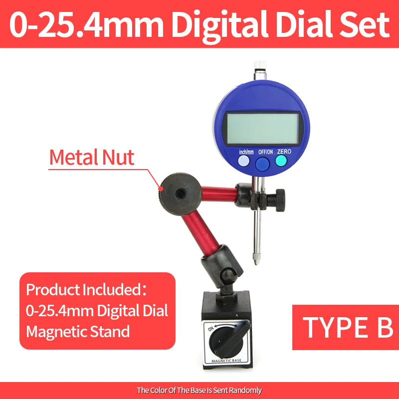 Dial Indicator Magnetic Base Holder Stand Micrometer Measuring Tools Lever Dial Gauge Precision Indicators Measurement Tool