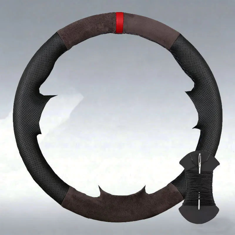 Custom Suede Leather Car Steering Wheel Cover BMW M Sport F30 F31 F34 F10 F11 F07 X1 X2 X3 F20 F21 F25 F32 F33 F36 F39 F48