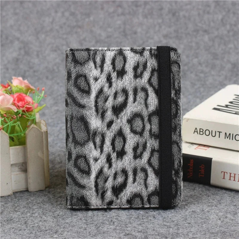 Passport Cover With Bandage Waterproof Passport Clip Built-in RFID Shielding Leopard Print Passport holder Travel Accessories