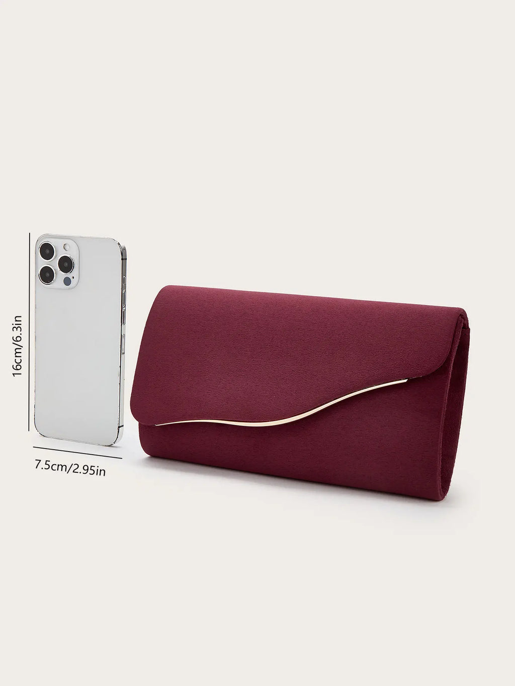 Women's Fashionable Velvet Clutch Bag, Evening Bag, Envelope Bag, Flap Bag, Makeup Bag, Wallet, Business Commuter Bag, Portable Crossbody Bag, Detachable Shoulder Strap, Evening Dress Matching Clutch Bag, Prom, Wedding Season