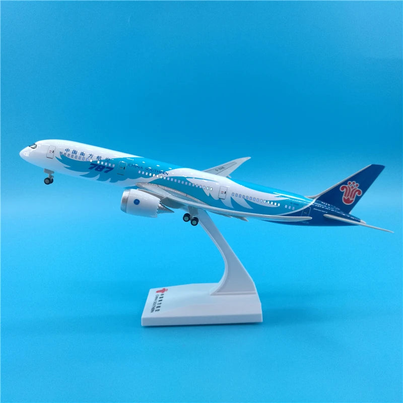 30cm Chinese Airbus & Boeing Airplane Model Diecast Resin with LED Light