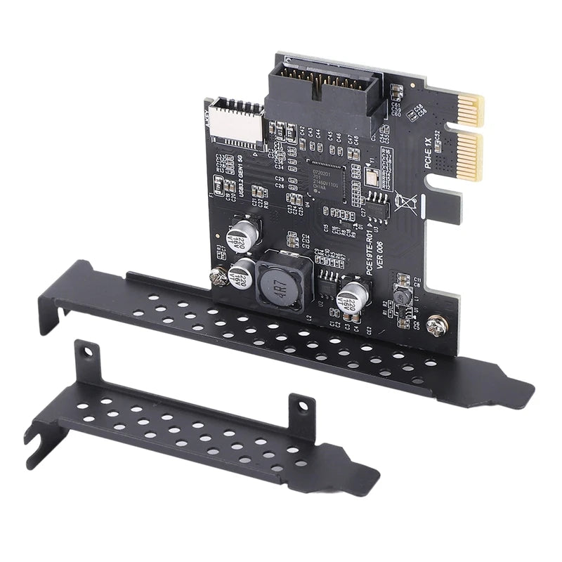 PCI-E 1X To USB 3.2 GEN1 5Gbps 20Pin Front Panel Header (To Type-C Front Panel Header) Front Panel Connector Riser Card-A69M