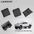 LUCKEASY for Tesla Cybertruck 2024-2026 Car Storage Box Kit Center Console Cup Holder Wireless Anti-slip Mat Accessories 4Pcs
