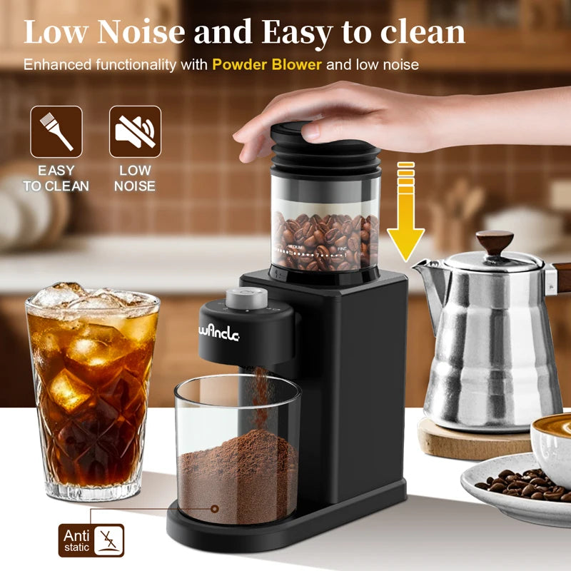 Coffee Bean Grinder Conical Burr Coffee Grinder Electric with 25 Adjustable Grind Settings for Espresso French Press 2-12 Cups