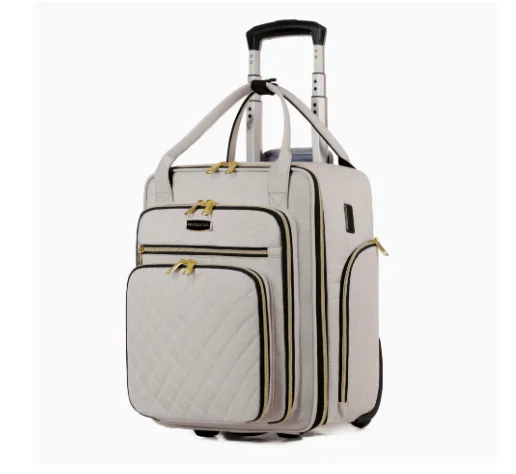 Women Business Rolling Trolley Bag Travel Wheeled Luggage Trolley Bag Mother Rolling Tote Bag Rolling Bags Carry on Hand Luggage