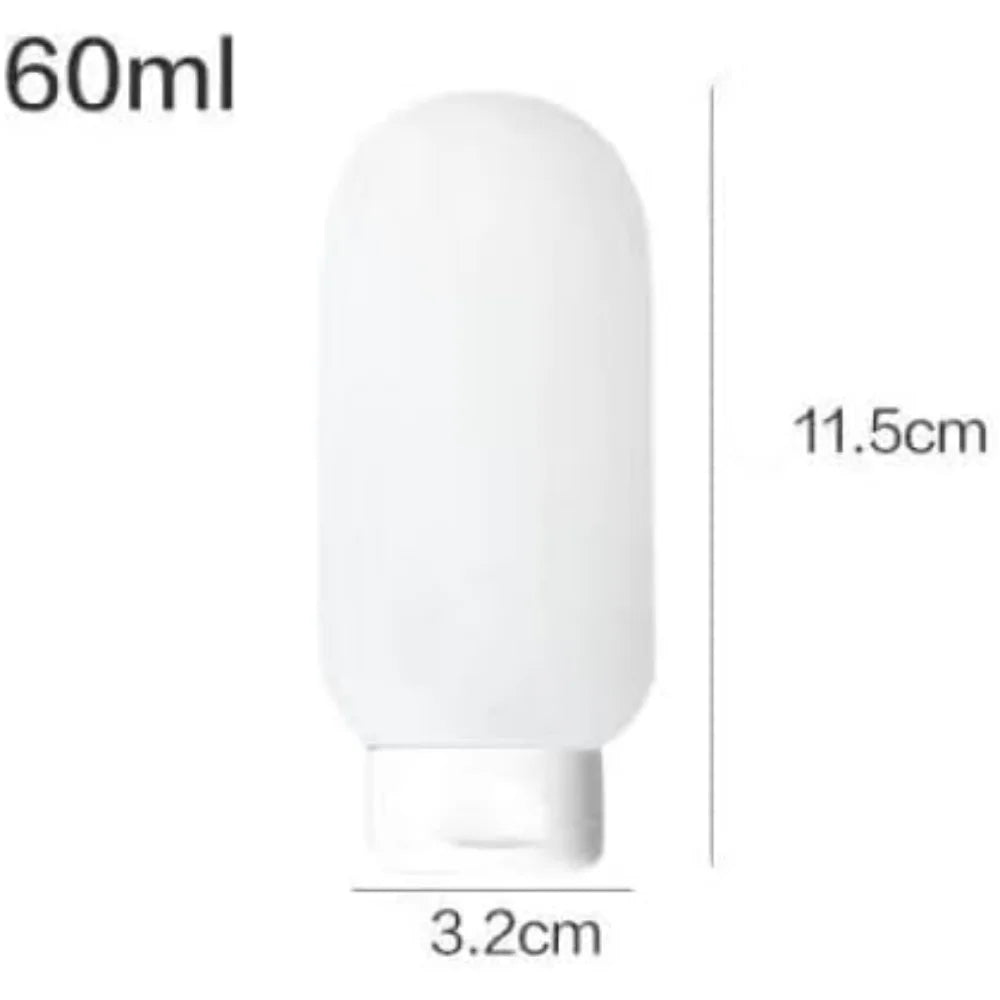 4Pcs/Set Refillable Bottle 60ml Soft Lotion Container Squeeze Tube Empty Bottle Portable Travel Shampoo Bottle